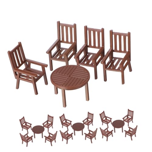 UPKOCH 4er-Set Miniaturstühle – Realistischer Mini-Tisch Und Stühle, Puppenhaus Im Maßstab 1:12, Winzige Möbel-Requisiten, Dekoration, Puppenhaus-zubehör Für Die Dekoration Von von UPKOCH