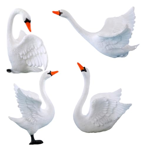 UPKOCH 4pcs Imitation Swan Figuren Mini Swan Decors Mikrolandschaftsgestaltung Home Decors UPKOCH 4pcs Imitation Swan Figuren Mini Swan Decors Mikrolandschaftsgestaltung Home Decors von UPKOCH