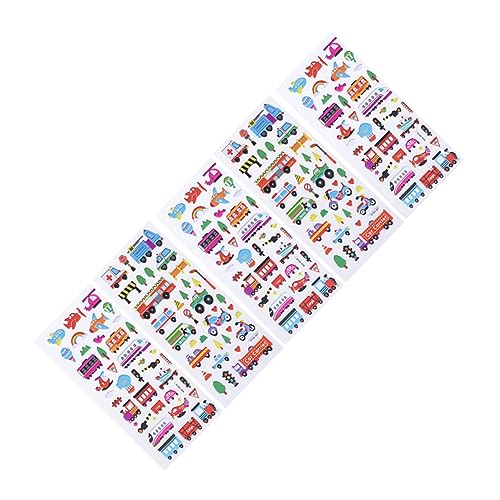 UPKOCH 5blätter Verkehrsmittel Aufkleber Für Junge Mädchen Cartoon Bubble Sticker Für Kreative Bastelprojekte Geeignet Für Glatte Oberflächen Leuchtende Farben Und Einfache von UPKOCH