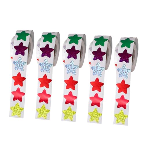 UPKOCH 5 Rollen Sterne-Aufkleber Selbstklebende Sterne Star-Studentenaufkleber klassenzimmer Aufkleber kleine Belohnungsaufkleber Bunte Sternaufkleber Sternbewertungsaufkleber Papier UPKOCH 5 Rollen Sterne-Aufkleber Selbstklebende Sterne Star-Studentenaufkleber klassenzimmer Aufkleber kleine Belohnungsaufkleber Bunte Sternaufkleber Sternbewertungsaufkleber Papier von UPKOCH