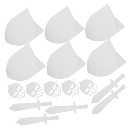 UPKOCH 5 Sätze Diy Ritter Schild Maske aus Stabilem Leichtem Karton für Party Rollenspiele Bemalbar Ergonomisch für Kleine Hände Vielseitig für Halloween und Geburtstagsfeiern von UPKOCH
