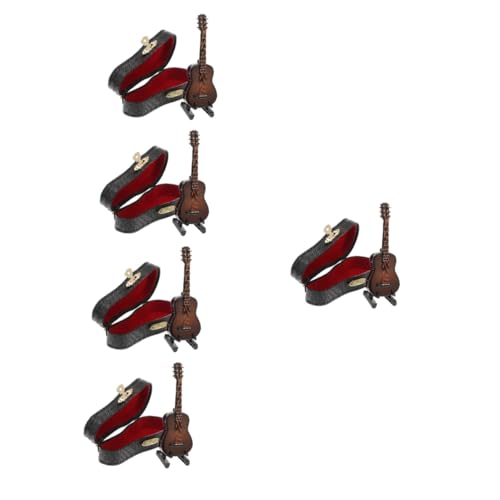 UPKOCH 5 Sätze Gitarrenmodell Spielzeuge Miniatur-Gitarrenspielzeug Musikinstrumente Modelle Miniatur-Landschaftsstütze Miniaturdekoration Saxophon kleine Gitarre Geschenk schmücken Kind von UPKOCH
