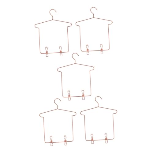 UPKOCH 5 Sätze Mini Puppenkleiderbügel mit Hosenclips Robuster Roségoldener Kleiderhalter für Puppenhaus Kleidung Vielseitiger Anzugständer für Puppenkleidung und Accessoires UPKOCH 5 Sätze Mini Puppenkleiderbügel mit Hosenclips Robuster Roségoldener Kleiderhalter für Puppenhaus Kleidung Vielseitiger Anzugständer für Puppenkleidung und Accessoires von UPKOCH