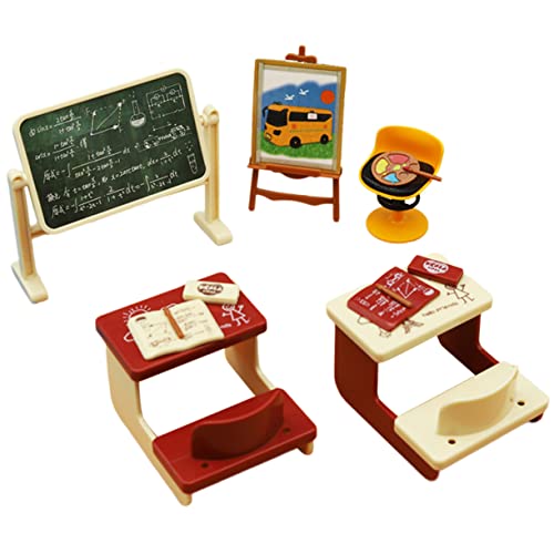 UPKOCH 5 Sätze Mini-Schreibtischtafel Miniatur-Zubehör Mini-Puppenhaus puppenhauszubehör Spielzeug Stühle Tafelzubehör Mini- -Dekor Möbel Mini-Vorräte Lieferungen einstellen Reisen von UPKOCH