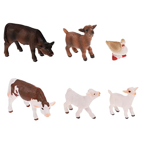 UPKOCH 5 Sätze Tiermodell bauernhoftiere Farm Animals Feenhaftes Spielzeug Modell Spielzeug Spielzeuge Kinderspielzeug Geflügel Spielzeug Simulation von Tierspielzeug Puzzle Statue Lamm von UPKOCH