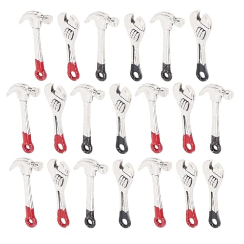UPKOCH 5 Sets Miniatur-Reparaturwerkzeuge Puppenhaus-Zubehör Mini-Schraubenschlüssel und Hammer-Werkzeug-Modell-Set für DIY-Handwerk Ornament Puppenhaus-Dekoration Spielzeug von UPKOCH