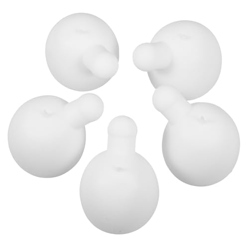 UPKOCH 5 Stück Blasenblasende Puppe Nur Gymnastikballpumpe Handballonpumpe Tank Luftbettpumpe Ersatz- -quietscher Chuck Launcher Quetschspielzeug-Einsatz, Blaseneinsätze Weiß von UPKOCH