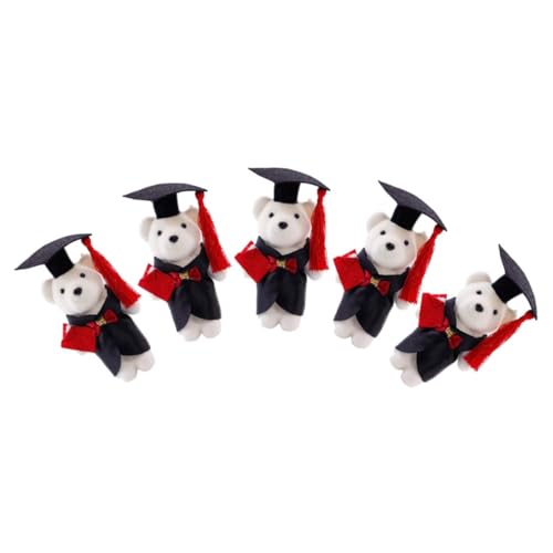 UPKOCH 5 Stück Zum Schulabschluss Entzückende Mini-plüschbären Blumenstrauß-Accessoires Perfekte Zum Schulabschluss von UPKOCH