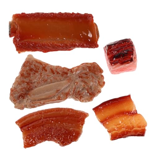 UPKOCH 5 Stück Geschmorte Schweinefleisch Ornamente Simulations Schweinefleisch Modell Nachahmung Von Schweinefleisch Requisite Rippchen Steak Fleisch Modell Schweinefleisch von UPKOCH