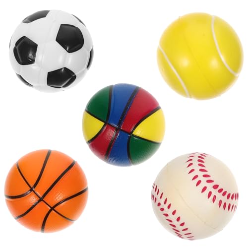 UPKOCH 5 Stück Hüpfender Ball für kinderspielzeug Spielzeugset spielsachen für schaumstoffball Basketball- Fußbälle Stressspielzeug Kinderbälle PU-Schwamm UPKOCH 5 Stück Hüpfender Ball für kinderspielzeug Spielzeugset spielsachen für schaumstoffball Basketball- Fußbälle Stressspielzeug Kinderbälle PU-Schwamm von UPKOCH