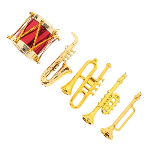 UPKOCH Puppenhaus-mini-Saxophon – 5-teiliges Miniatur-Saxophon-Set Mini-musikinstrumentenset Aus Kunststoff Für Dekorative Modelle von UPKOCH