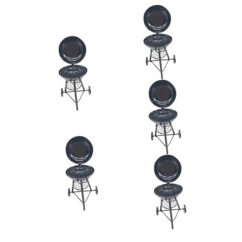 UPKOCH 5 Stück Miniatur Grill Modell für Puppenhaus Realistisches BBQ Grill Zubehör für Miniaturküchen und DIY Dekoration Sicher und Kinderfreundlich aus Stabilem Material Gefertigt von UPKOCH