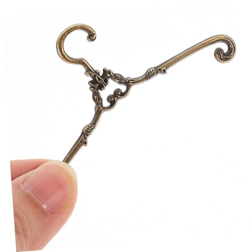 UPKOCH 5 Stück Miniatur Puppenkleiderbügel aus Robustem Metall Retro Kleiderbügel für Puppenhaus Kompakt und Stabil für Organisierten Puppenschrank für DIY Puppenkleidung und Dekoration von UPKOCH