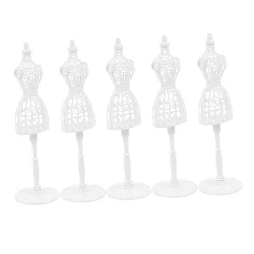 UPKOCH 5 Stück Miniatur Puppenkleiderständer Teilig Transparent Halbfigur Schaufensterpuppe Leicht DIY Puppenzubehör für Puppenhaus Dekoration von UPKOCH