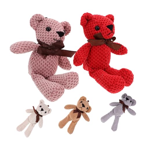 UPKOCH Niedliche Plüschtiere Set 5 Stück Bär Stofftier Puppen Entzückende Bär Spielzeug Weiche Simulation Tier von UPKOCH