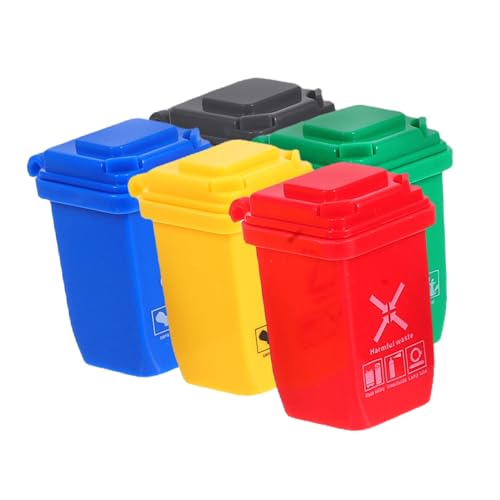 UPKOCH 5 Stück Puppenhaus Mini Sortiermülleimer Auto Bausatz Müll- und Recyclingbehälter Pop für kinderspielzeug scheibengardinen Mini -Mülldose Mülleimer Figur Abs UPKOCH 5 Stück Puppenhaus Mini Sortiermülleimer Auto Bausatz Müll- und Recyclingbehälter Pop für kinderspielzeug scheibengardinen Mini -Mülldose Mülleimer Figur Abs von UPKOCH