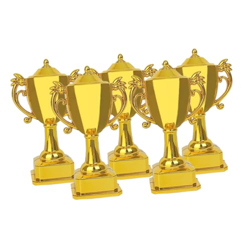 UPKOCH 5 Stück Puppenhaus-Trophäe für plastikbecher -Partygeschenk Puppenhaus Trophäe Miniatur Mini-Trophäen zur Auszeichnung Wettkampf-Trophäe Mini -Trophäe Golden von UPKOCH
