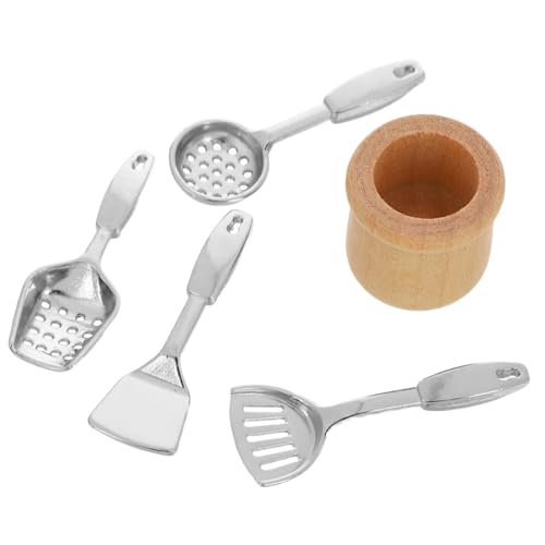 UPKOCH 5stücke Miniaturmöbel Küche Für Puppenhäuser Miniatur-puppenhauszubehör Küche Mit Eimer Miniaturküchenartikel Aus Metall Mini-küchenutensilien-Modell Für Maßstab von UPKOCH