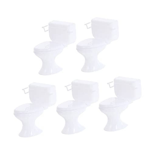 UPKOCH Superb Craft Miniatur-Badezimmer 5 Stück Realistische Puppentoilette Für Kinderspielzeug Modelle Heimdekoration von UPKOCH