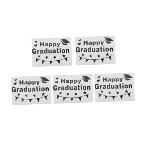 UPKOCH 5 Stücke Graduierung Ballon Aufkleber Selbst-Adhesive Aufkleber Set Schwarz Aufkleber Für Party Foto Requisiten Dekorationen von UPKOCH