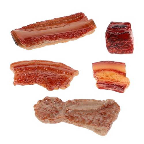 UPKOCH 5 Stück Simulierte Fleischornamente Schweinerippchen Schaumodell Simulation Schweinefleischmodell Lebensechtes Schweinefleisch Nachahmung Schweinefleischdekoration von UPKOCH