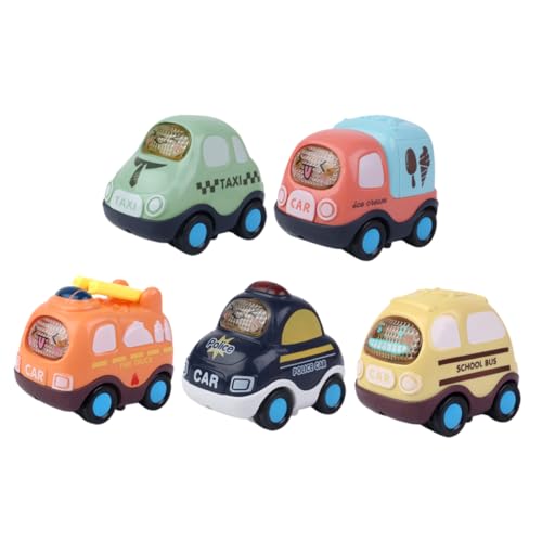 UPKOCH 5 Stück Teiliges Buntes Cartoon Inertia Auto Kleine Robuste Kinderautos Sicherer Spielspaß für Jungen und Mädchen Langlebige Materialien zum Greifen von UPKOCH