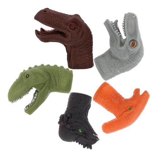 UPKOCH 5 Stück Teiliges Dinosaurier Fingerpuppen für Kleinkinder Realistische Tier Handpuppen Pädagogisches für Rollenspiele Geschichtenerzählen und Festival Spiele von UPKOCH