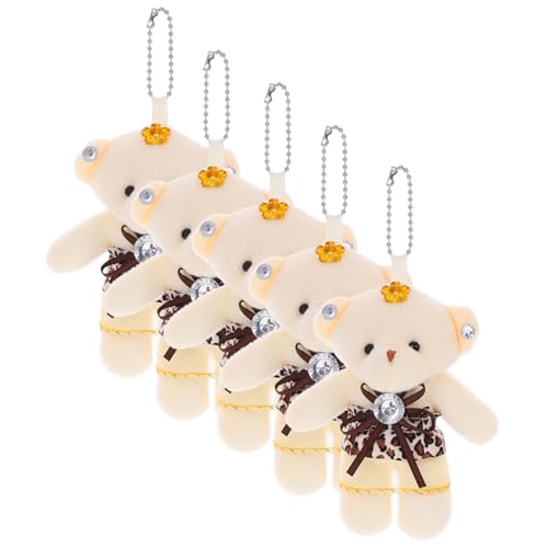 UPKOCH 5 Stück Teiliges Mini Plüschbären mit Aufhängeschlaufen Hochzeits und DIY Zubehör für Schlüsselanhänger Taschen und Handys Tiefbraun Charmante Deko für Besondere Anlässe UPKOCH 5 Stück Teiliges Mini Plüschbären mit Aufhängeschlaufen Hochzeits und DIY Zubehör für Schlüsselanhänger Taschen und Handys Tiefbraun Charmante Deko für Besondere Anlässe von UPKOCH