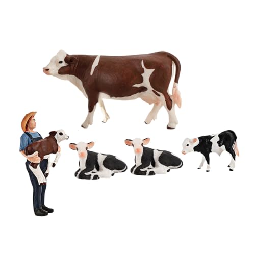 UPKOCH 5 Stück Teiliges Miniatur Bauernhoftiere Realistische Kuh Figuren Simulation Tiermodelle für Früherziehung und Landschaftsdekoration UPKOCH 5 Stück Teiliges Miniatur Bauernhoftiere Realistische Kuh Figuren Simulation Tiermodelle für Früherziehung und Landschaftsdekoration von UPKOCH