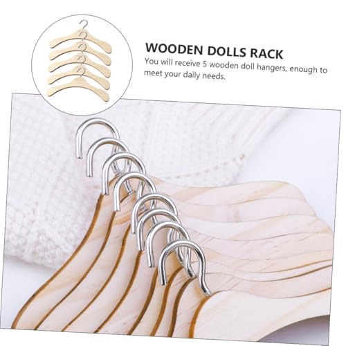UPKOCH 5 Stück Teiliges Miniatur holzkleiderbügel für Puppen Langlebig Vielseitig Einsetzbar zum Aufhängen von Kleidern Mänteln und Röcken Praktisches Zubehör für Puppenhaus und Ordnung von UPKOCH