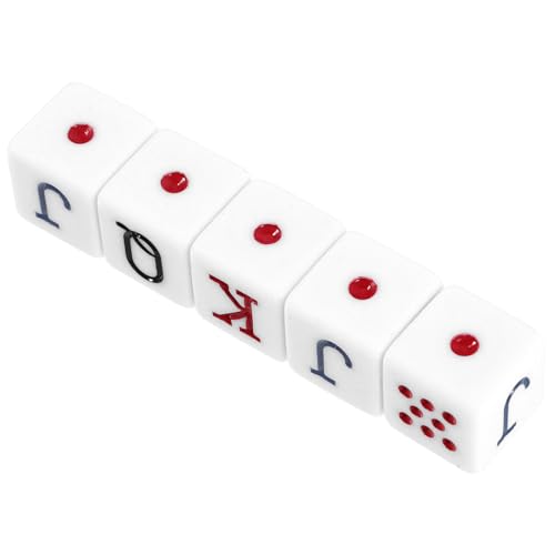 UPKOCH 5 Stück Teiliges Pokerwürfel Weiße Trinkspielwürfel mit Abgerundeten Ecken Langlebig und Leicht für Partyspiele Tragbar und Wiederverwendbar Unterhaltung für Poker und Trinkspiele UPKOCH 5 Stück Teiliges Pokerwürfel Weiße Trinkspielwürfel mit Abgerundeten Ecken Langlebig und Leicht für Partyspiele Tragbar und Wiederverwendbar Unterhaltung für Poker und Trinkspiele von UPKOCH