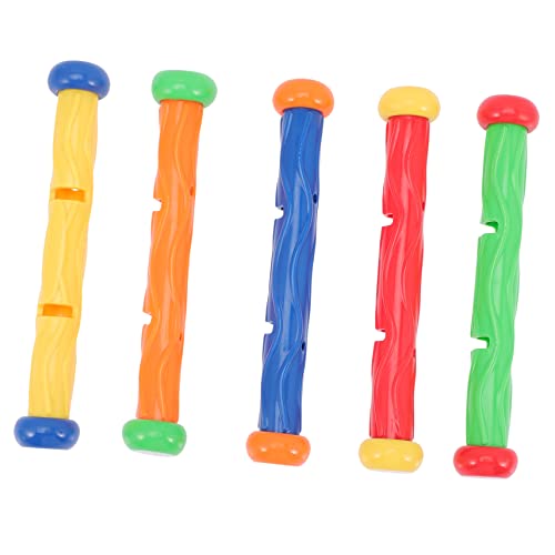 UPKOCH 5 Stück Teiliges Poolspielzeug Taucherstäbe Bunte Wasserspielzeug für Sommer Schwimmbad Tauchen Unterwasserfähigkeiten Sicher und Praktisch von UPKOCH