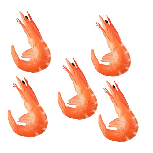 UPKOCH 5 Stück Teiliges Realistische Deko Garnelen Modell Shrimp Prop für Fotografie und Wohnraumdekoration Naturgetreu Vielseitig für Restaurant Bauernhaus und Festtagsarrangements von UPKOCH