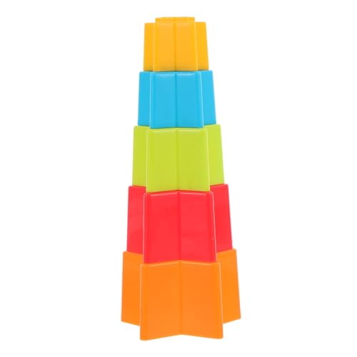 UPKOCH 5 Stück Teiliges Stapelbecher Zahlenmotiv Buntes Kunststoff Kleinkinder Interaktives Lernspielzeug zur Zahlen Zählförderung Sicher und Kreativ für Junge Mädchen von UPKOCH
