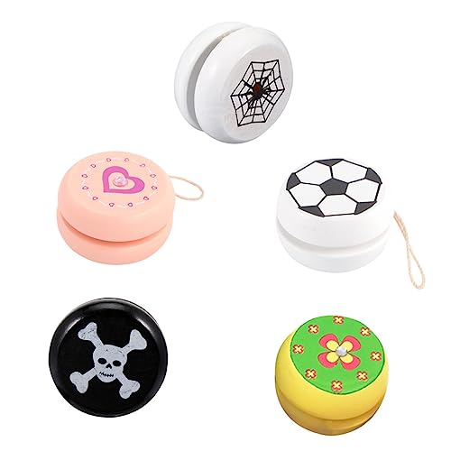 UPKOCH 5 Stück hölzernes Jo-Jo yo yo holzspielzeug für Kid Toys Freizeitspielzeug kinderspielzeug - - Yoyo-Ball- Jo-Jo- von UPKOCH