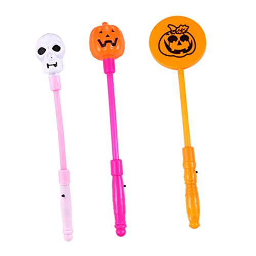 UPKOCH 5 Stücke Leuchtstab Leuchtstäbe Schüttelstab Halloween Schädel Leuchtender Leuchtstab Glühender Kürbis Kunststoff von UPKOCH