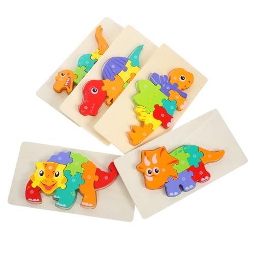 UPKOCH 5 Teiliges 3D Dinosaurier Holzpuzzle Für Kleinkinder Buntes Lernspielzeug Zur Kreativen Der Frühkindlichen Entwicklung Montessori Für Jungen Und ädchen UPKOCH 5 Teiliges 3D Dinosaurier Holzpuzzle Für Kleinkinder Buntes Lernspielzeug Zur Kreativen Der Frühkindlichen Entwicklung Montessori Für Jungen Und ädchen von UPKOCH