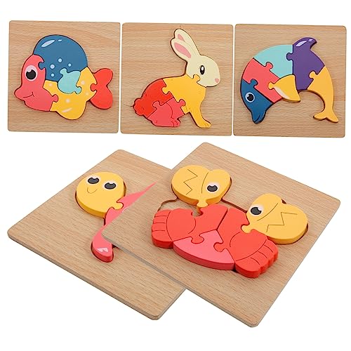 UPKOCH 5 Teiliges Holzpuzzle Mit Aufbewahrungstablett Pädagogisches Lernspielzeug Für Mit Tier Verkehrs Und Formmustern Fisch Schildkröte Krabbe Hase UPKOCH 5 Teiliges Holzpuzzle Mit Aufbewahrungstablett Pädagogisches Lernspielzeug Für Mit Tier Verkehrs Und Formmustern Fisch Schildkröte Krabbe Hase von UPKOCH