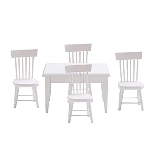 UPKOCH Miniatur-puppenhaus-möbel-Set 5-teilig Weiß Mini-Tisch Und Stuhl Modell Für Jungen Und Mädchen Rollenspiel UPKOCH Miniatur-puppenhaus-möbel-Set 5-teilig Weiß Mini-Tisch Und Stuhl Modell Für Jungen Und Mädchen Rollenspiel von UPKOCH