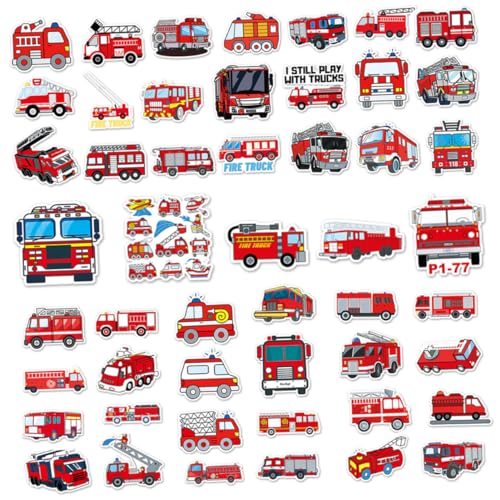 UPKOCH Aufkleber 50 Stück Feuerwehr-LKW-Aufkleber Für Laptop Flasche Hülle Scrapbooking Planer von UPKOCH