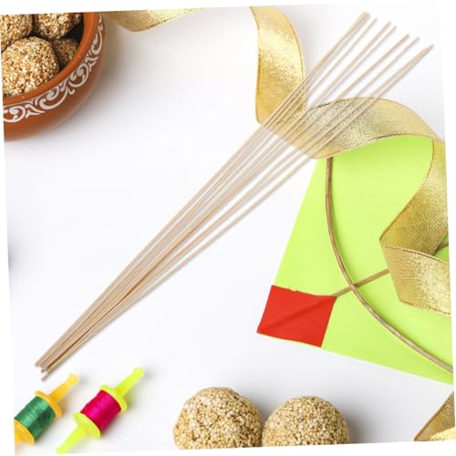 UPKOCH 50 Stück Bambus Kite Stützstäbe Flexibel Leichte Bastelstäbe für DIY Winddrachenbau Kite Materialien Natürliche Bambusstäbe für Stabile Flugrahmen von UPKOCH