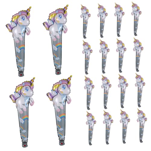 UPKOCH 50 Stück Einhorn-ballon Partyballon Tierballons Kleben Autospielzeug Blase Aufblasgerät Aufblasbare Matratze Ballongirlande Spielzeugauto Geburtstagsballon Aluminiumfolie von UPKOCH