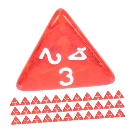 UPKOCH 50 Stück Facettierte Würfel Rollenspiel Würfel Spielwürfel Würfel Masse Würfel Für Das Klassenzimmer Massenwürfel Würfel Im Klassenzimmer Acryl Rot von UPKOCH