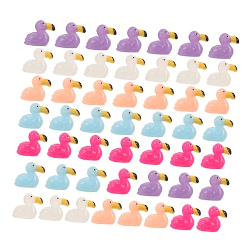 UPKOCH 50 Stück Flamingo-Dekoration Miniaturflamingos Mini-flamingofigur Kleine Flamingofigur Kleine Flamingos Winzige Flamingofiguren Flamingo-Figur Flamingo-zubehör Mini-Flamingos Harz von UPKOCH