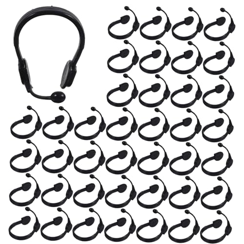 UPKOCH 50 Stück Kleine Gelbe Enten-kopfhörer Bausatz Puppentrage Für Miniatur Roboter Mädchen Puppen-mini-Headset Dekoratives Puppenmikrofon-Headset Black Plastik von UPKOCH