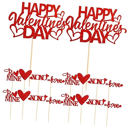 UPKOCH 50 Stück Cupcake-topper in Herzform für Valentinstag Kuchendekoration für Hochzeitsfeiern Festliche Kuchenspieße Roter Glitzer UPKOCH 50 Stück Cupcake-topper in Herzform für Valentinstag Kuchendekoration für Hochzeitsfeiern Festliche Kuchenspieße Roter Glitzer von UPKOCH