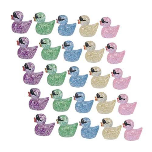 UPKOCH 50 Stück Mini Entenspielzeug Miniaturfiguren Miniaturfiguren Mini Enten Ornament Winzige Modelle Garten Miniatur Entenfigur Dekorative Entenstatuen Mini Entenfiguren von UPKOCH