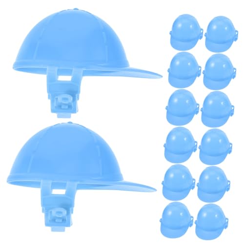 UPKOCH 50 Stück Mini -Helm -Helm winzige Hüte Kappe Szene Mini-Sicherheitshut- Miniatur-Bauhut Miniatur-BAU-Hüte- Plastikharte Hüte Spielzeugkonstruktionshüte Himmelblau von UPKOCH