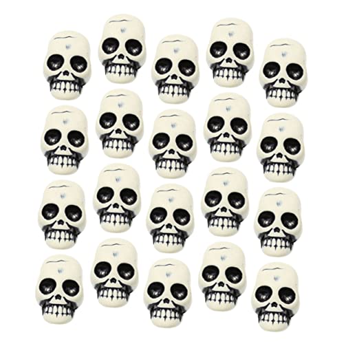 UPKOCH 50 Stück Mini-Schädel Halloween Halloween schädel Skull Decor Halloween-Lichter im Freien Halloween-Skelett kleine Totenkopfverzierung Schädelhandwerksverzierung Harz von UPKOCH