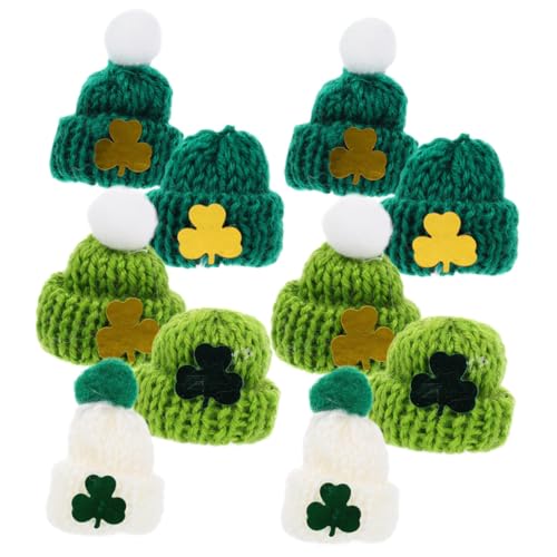 UPKOCH 50 Stück Mini-strickmützen Mit Saint Patrick- Mini-strickmützen Bastelbedarf Für Heimdekorationen von UPKOCH